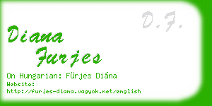 diana furjes business card