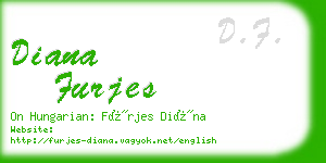 diana furjes business card